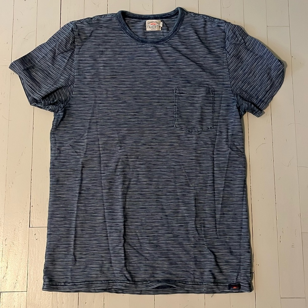 Faherty Striped Pocket Tee